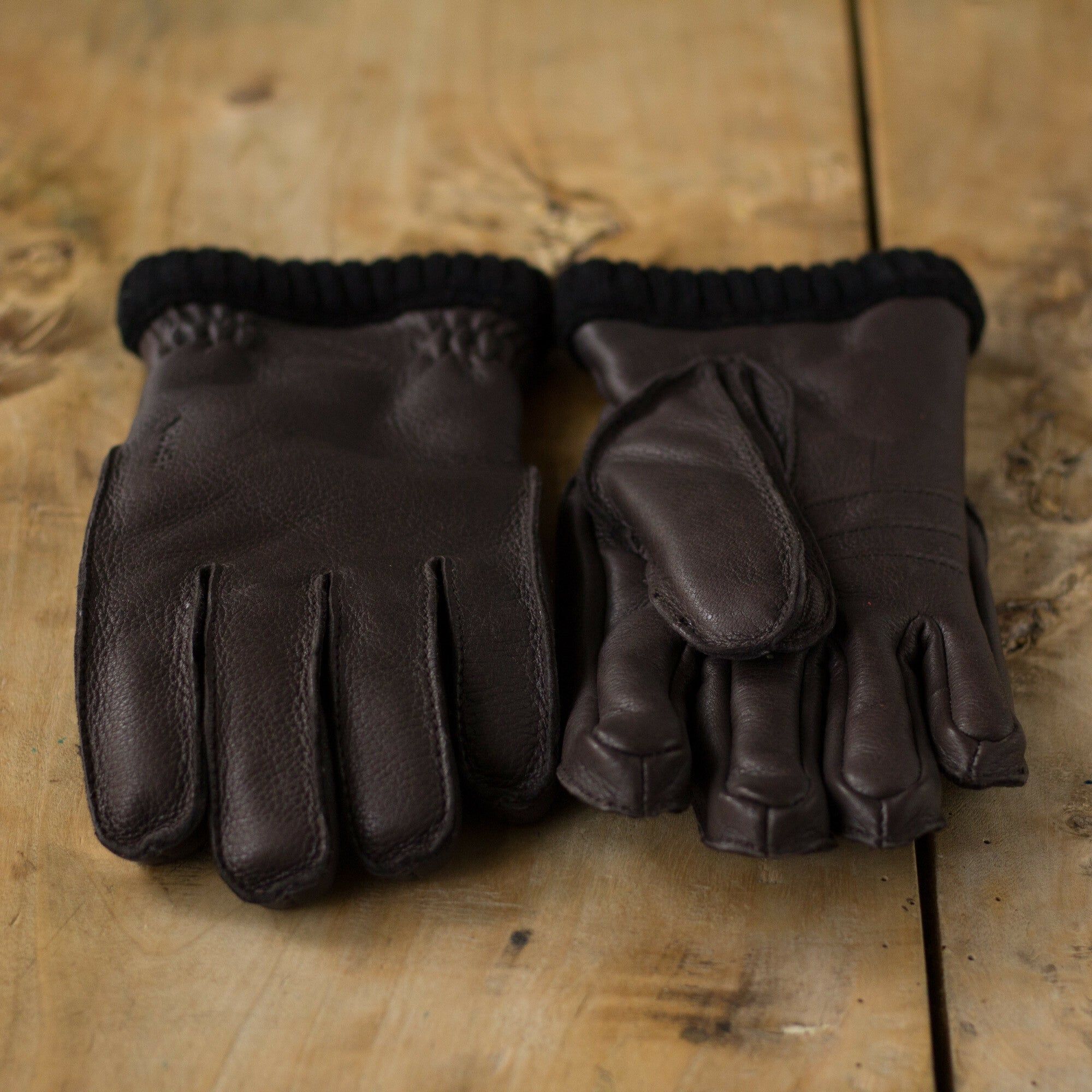 Gloves Deerskin Primaloft - DARK BROWN - Image 15