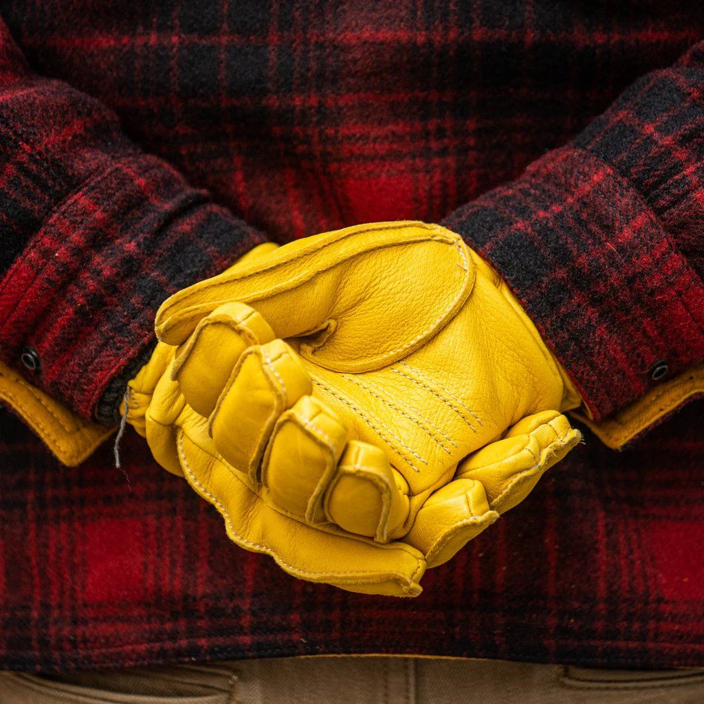 Gloves Deerskin Primaloft - YELLOW - Image 5